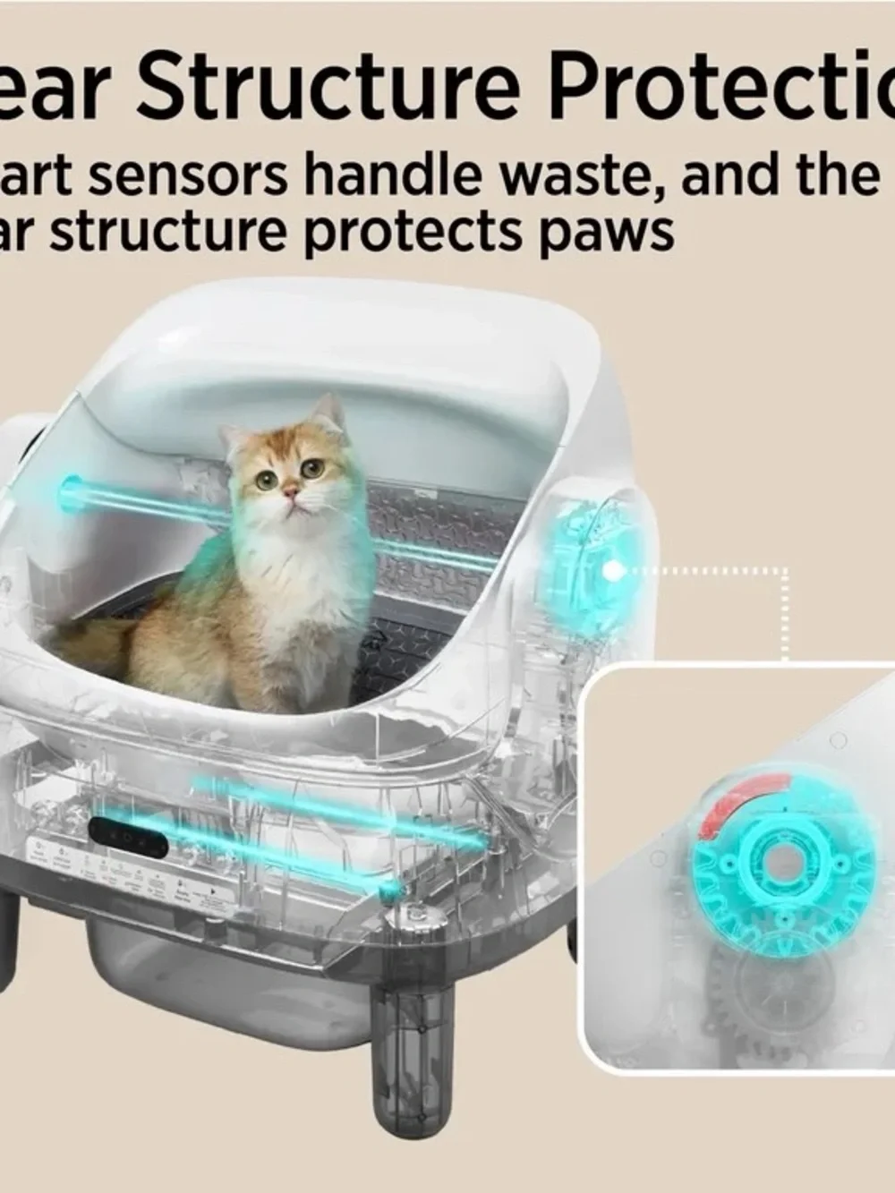 LESURE SELF CLEANING CAT LITTER BOX AUTOMATIC